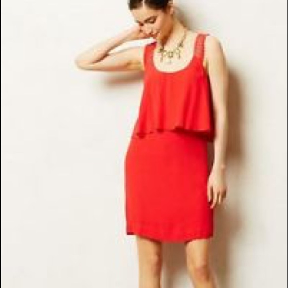 Anthropologie Maeve Tisana Dress - Red - Size 12